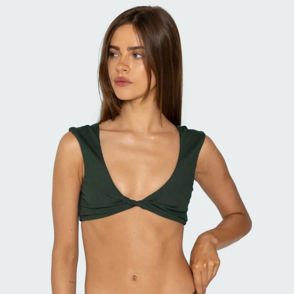SET x Volcom Sandy Twist Bikini Top - Deep Sea, Size S Sm Small, NWT